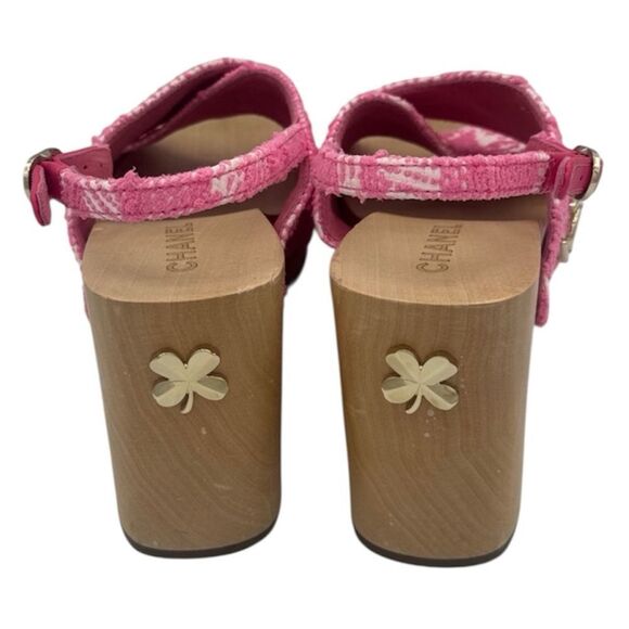 New Chanel Pink Quilted Slingback Clogs US 9/ EU 39 - Picture 3 of 11
